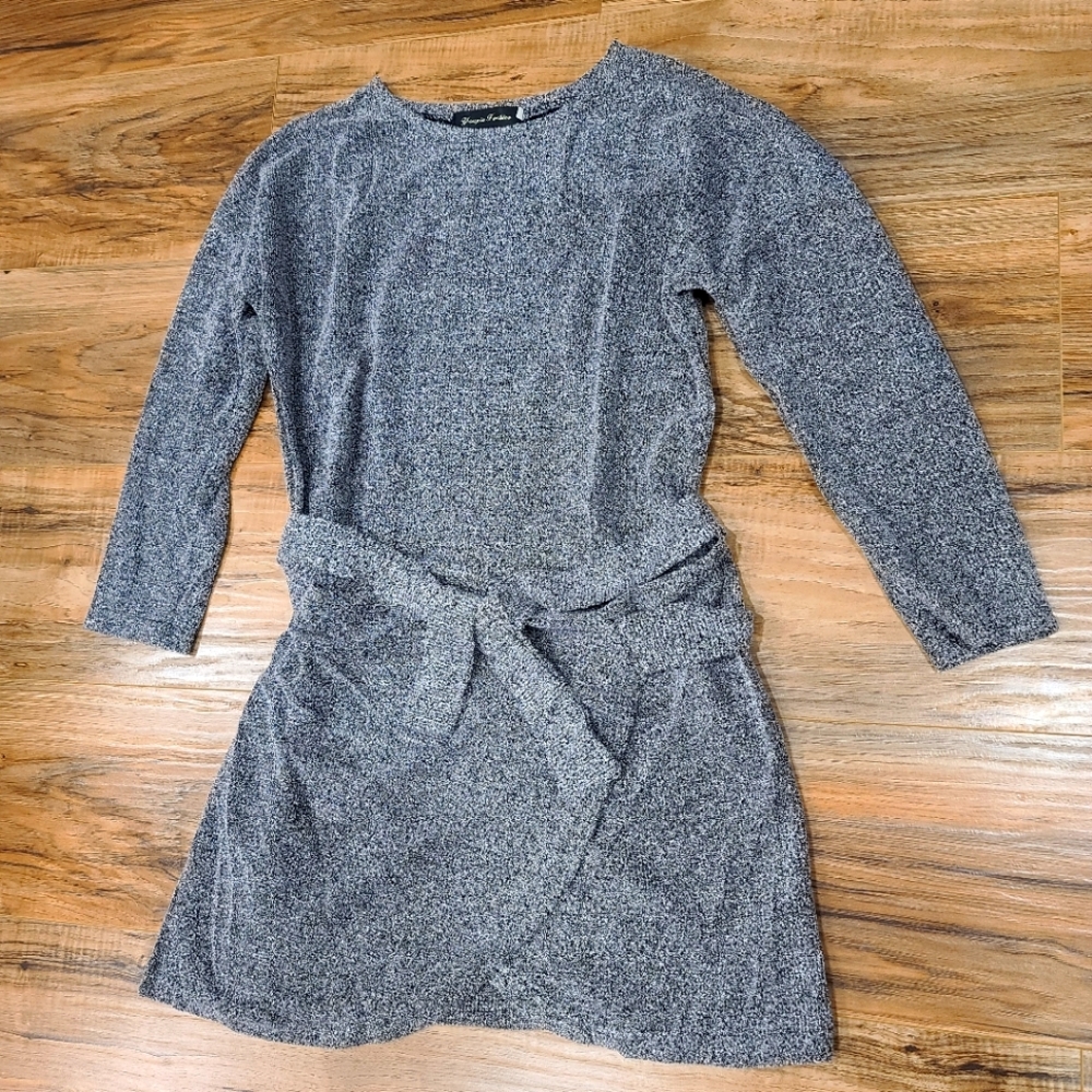 Charcoal Wrap Dress